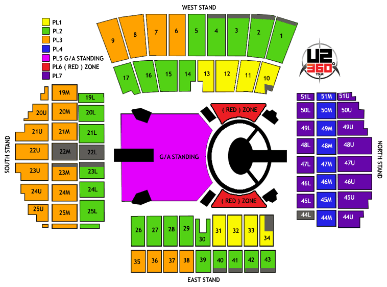 Seating Chart Mount Smart Stadium